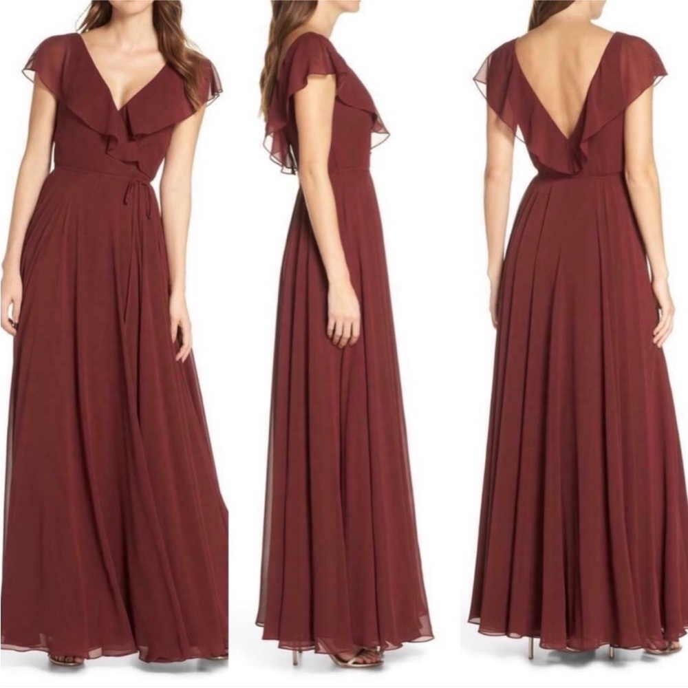 Jenny Yoo Faye  Hibiscus Maxi Dress